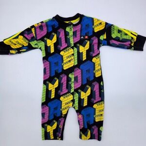 Adidas x LEGO Kids All-In-One Footie Pajamas Romper Size 9 Months